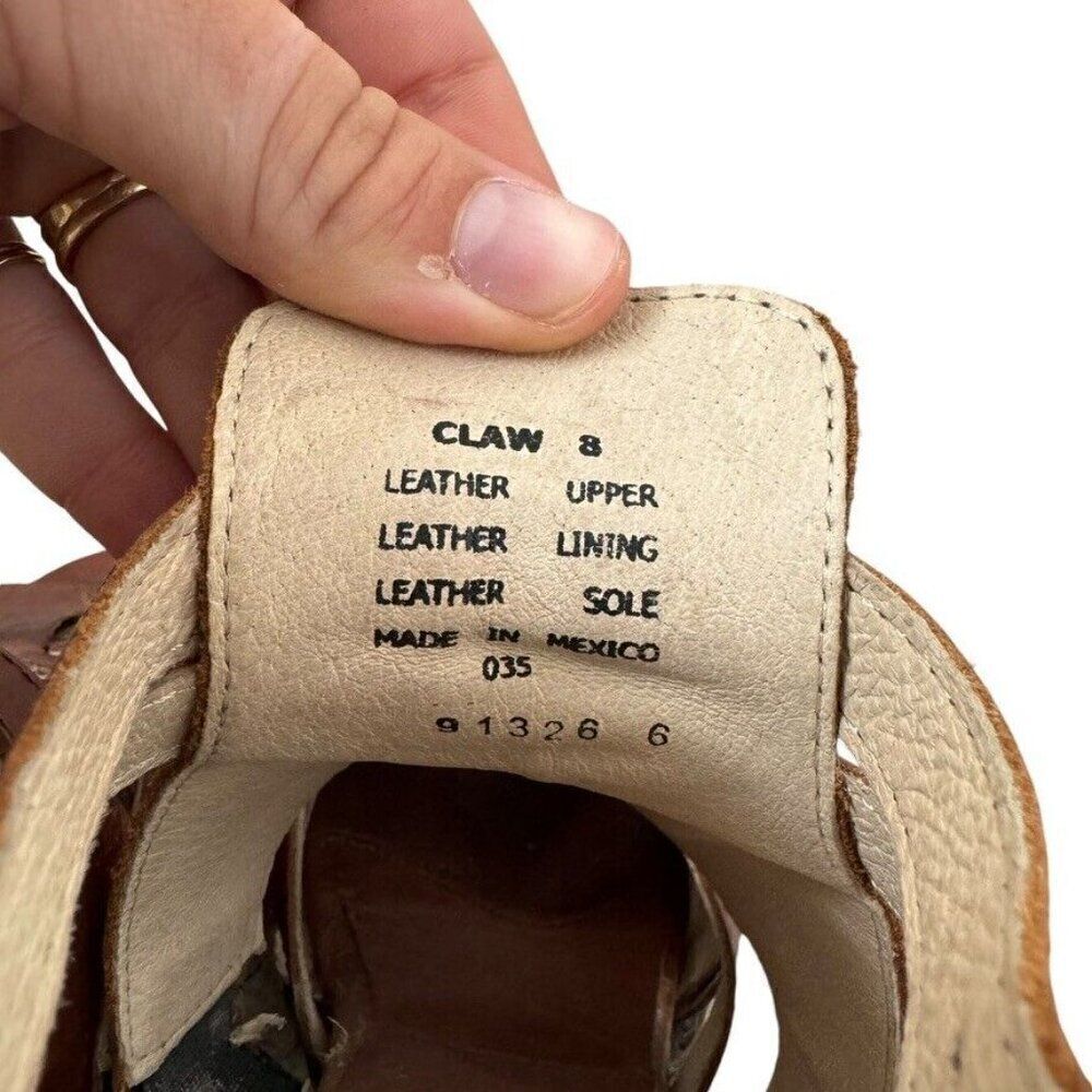Freebird By Steven Womens Claw Brown Leather Heeled Sandel Sz 8 - Picture 4 of 11